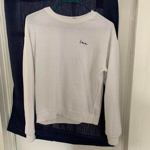 H & M Divided Basic Sweater Pullover - White - Size S